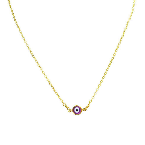 Purple Evil Eye Neckalce