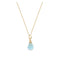 Blue Topaz Tear Drop Necklace