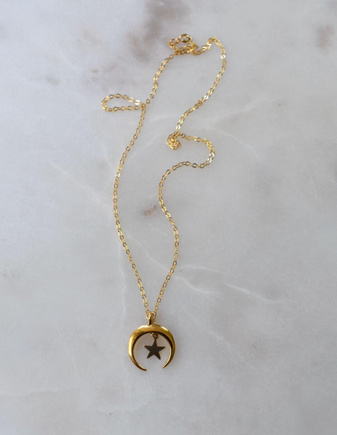 Crescent Star Necklace