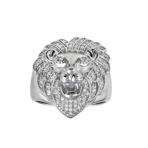 Sterling Silver Lion Ring by London Manori