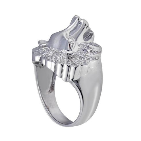 Sterling Silver Lion Ring by London Manori