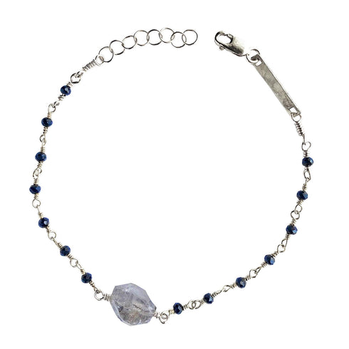 Herkimer Diamond and Pyrite Bracelet