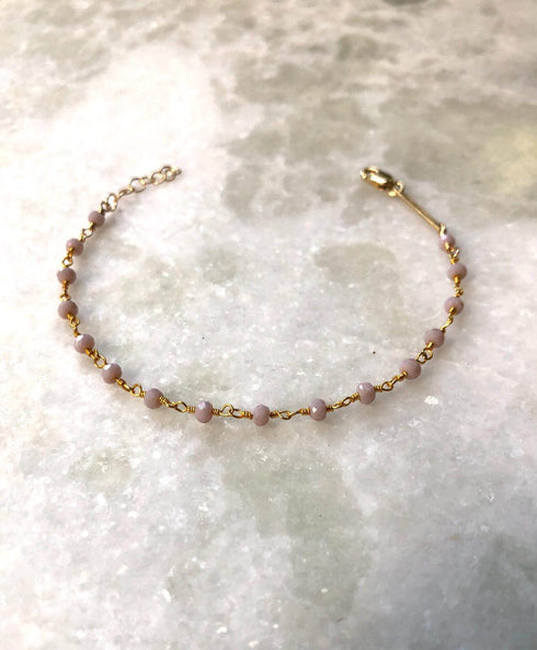 Lavender Agate Multi Wrap Bracelet