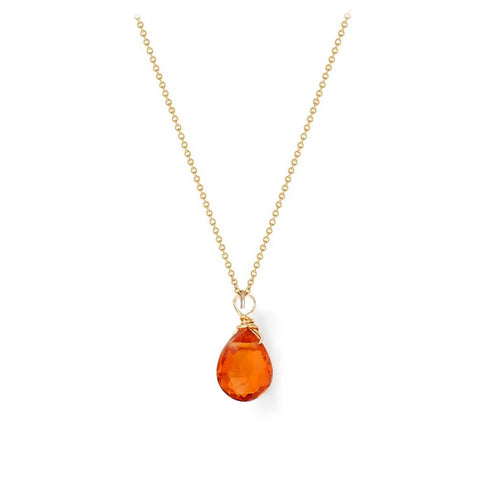 Mandarin Garnet Tear Drop