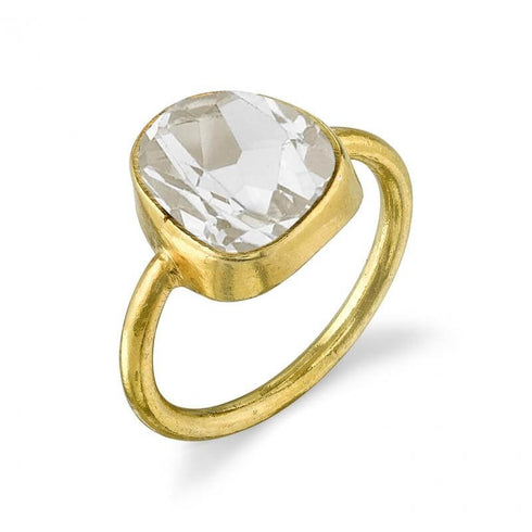 Raw Quartz - 14k Gold Vermeil Ring